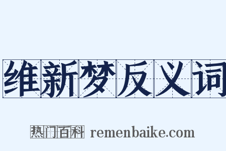 维新梦反义词是什么意思的图片